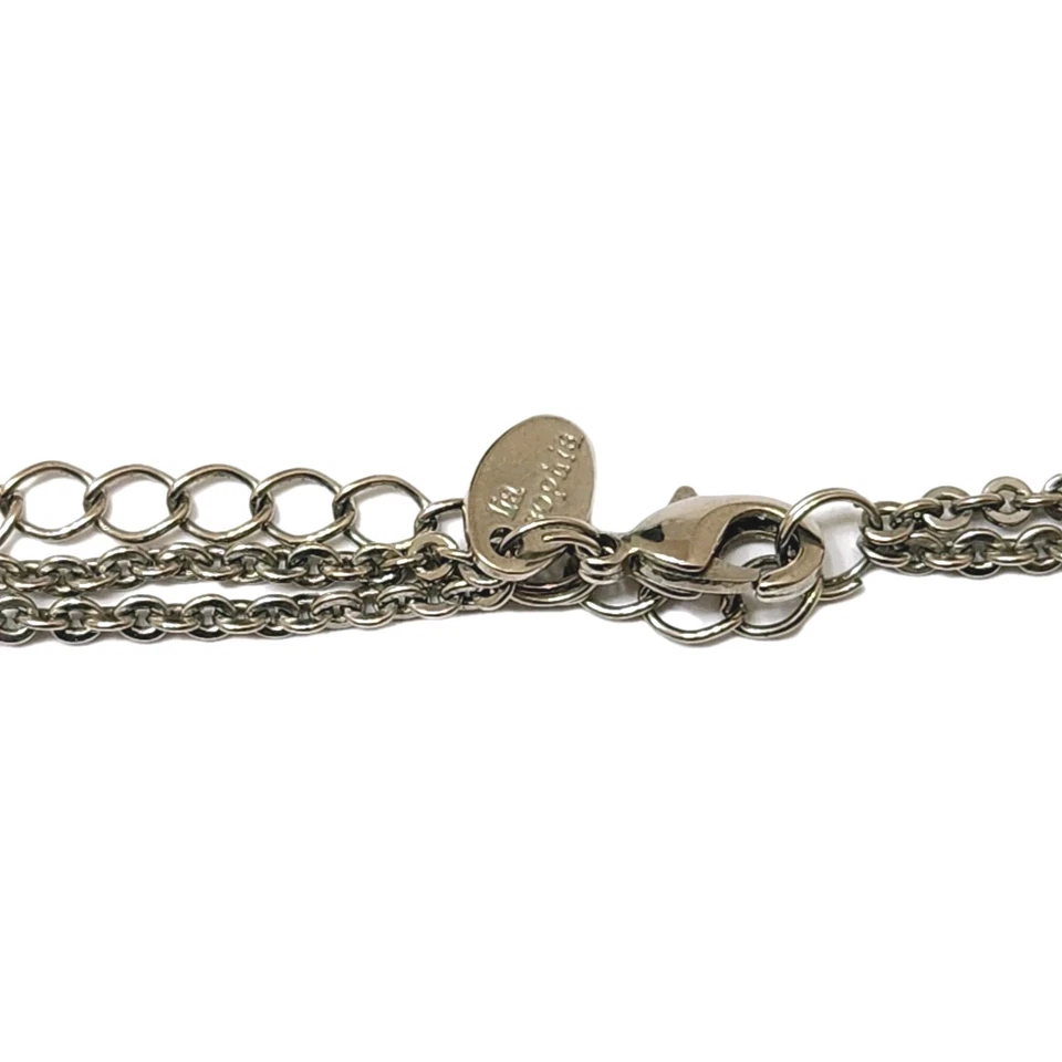 Винтажный Lia София надпись серебро мульти кабель цепочка Lariat Y стиль подвеска ожерелье - Изображение 3 из 4