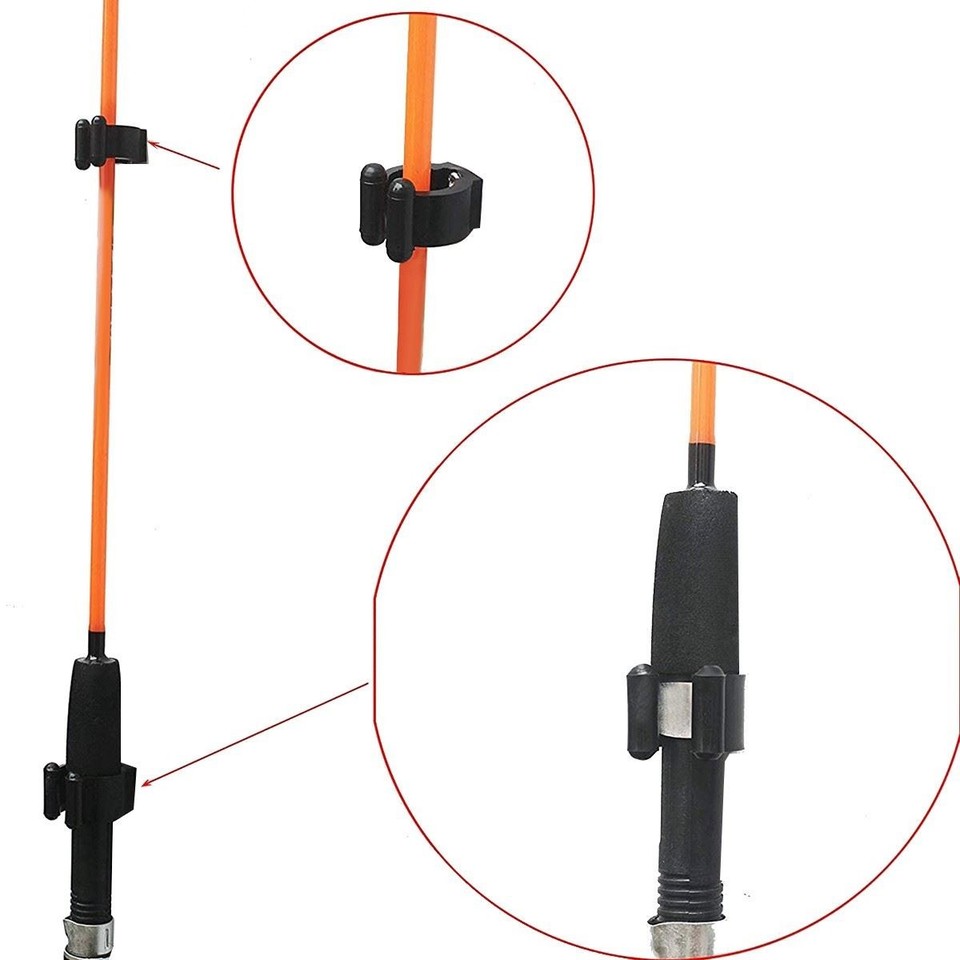 Geloo Supporto per canna da pesca in acciaio inox Supporto per canna da pesca marina, morsetto su asta regolabile su rotaie di montaggio su rotaie in