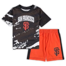 Infant Brown/Orange San Francisco Giants Stealing Homebase 2.0 T-Shirt & Shorts