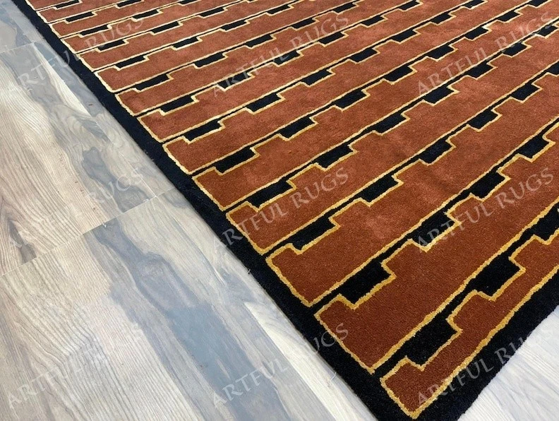 Hand-Tufted Wool Rug 9×12 ft - Nordic Knots  Design, Handmade Area Rug - Image 2 of 4