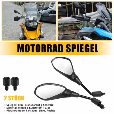 2x CNC Spiegel 7/8'' Lenkerenden M10/M8 Gewinde ECE für Kawasaki Victory Cruiser