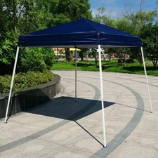 10 x 10 Ft Blue EZ POP-UP BBQ Party Tent Waterproof Beach Canopy Folding Gazebo