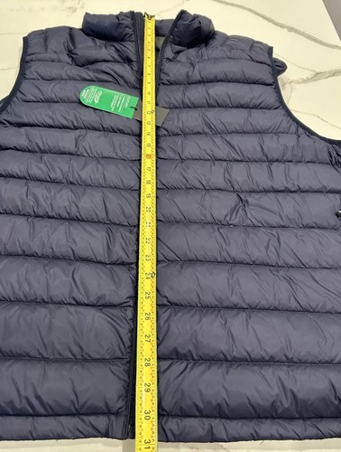 Solaris Men’s Down Vest Packable Jacket 3XB Big Man Lightweight Navy Blue - Picture 11 of 14