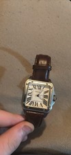 Cartier Santos 100 XL 2656 W20073X8 Automatic Silver Dial Brown Leather