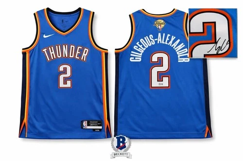 Shai Gilgeous Alexander Signed 2025 NBA Finals Jersey Thunder Beckett BAS COA