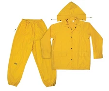 CLC Custom Leathercraft Rain Wear R1024X Yellow Polyester 3-Piece Rain Suit, 4XL