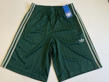 Adidas Originals Men  s Poly Shorts 3-Stripe Trefoil Green JP1031 Size L NWT