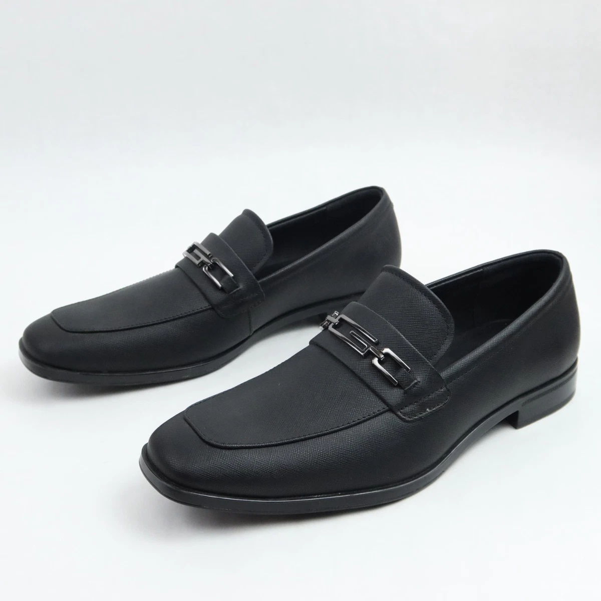 Parrazo premium black sparkle silver tip loafers shoes 9 Men main image 4