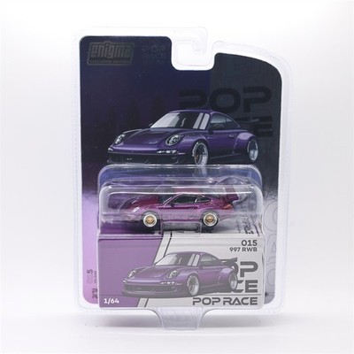 Enigma x Pop Race 1:64 RWB997 GT Wing Blister Card Version Purple Model Car