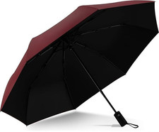 Windproof Auto Travel Umbrella Compact Folding UV Protection for Rain and Sun