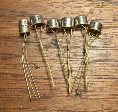 (6) 2N218 Germanium PNP Transistors NOS Gold Leads