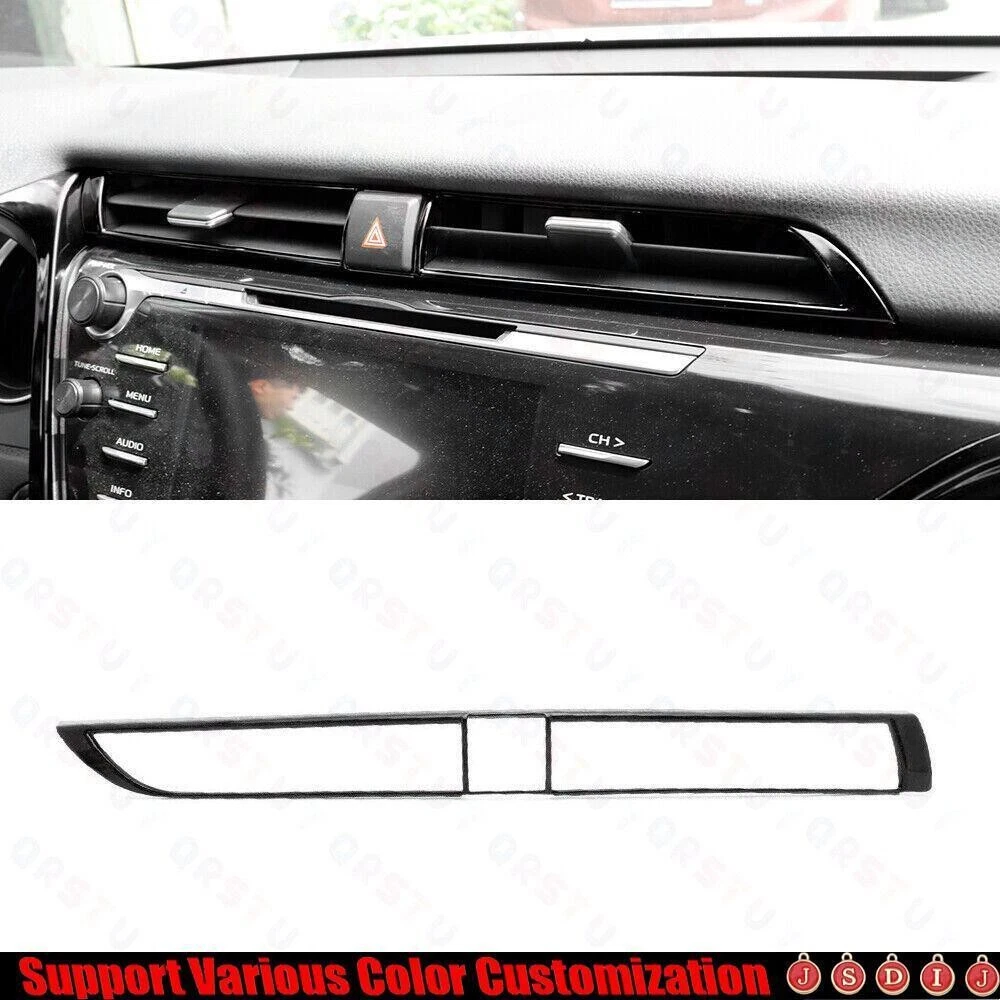 2018-20 For Toyota Camry Bright Black Central Console Air Outlet Vent Trim 1PCS