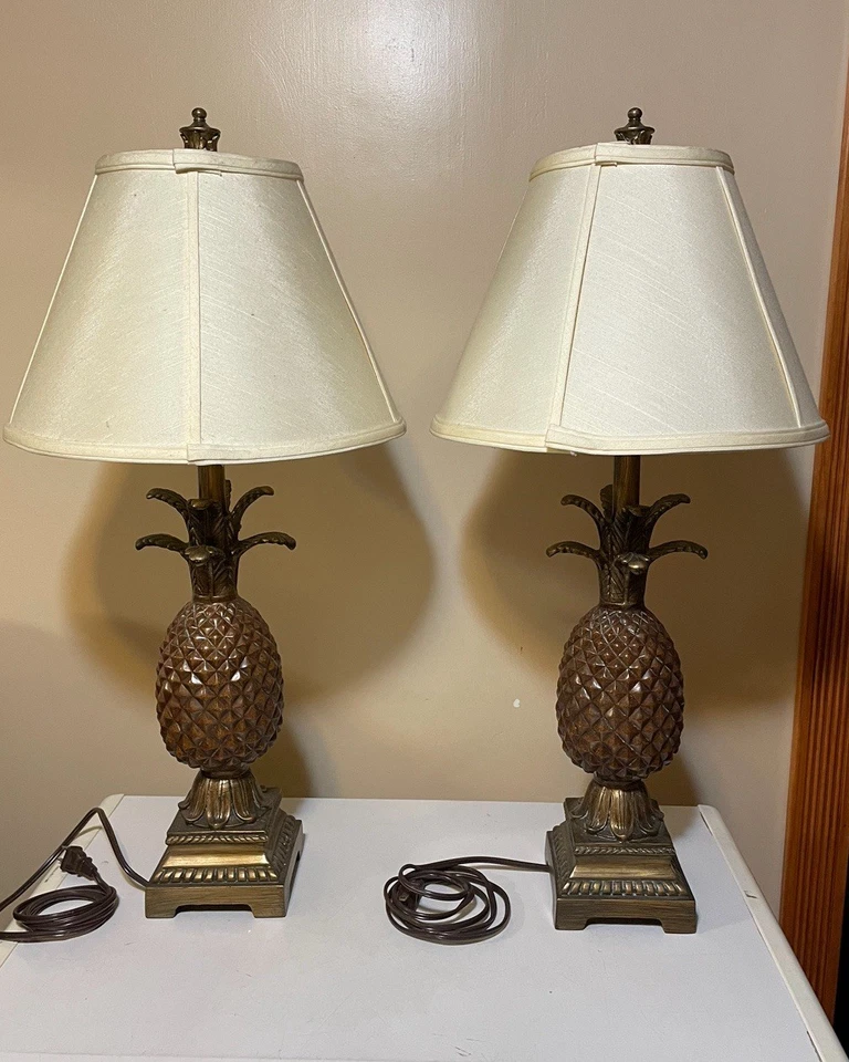 "2 lámparas de mesa de piña - 29"" de alto" Foto 2 de 4