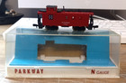 PARK WAY, N SCALE. CABOOSE. SANTA FE. W/METAL WHEELS FREE SHIPPING. — photo 1