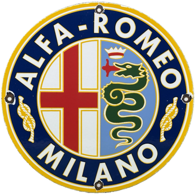 #ad #ad VINTAGE ALFA ROMEO PORCELAIN DEALERSHIP SIGN GAS OIL FIAT GIULIA STELVIO CAR $123.42