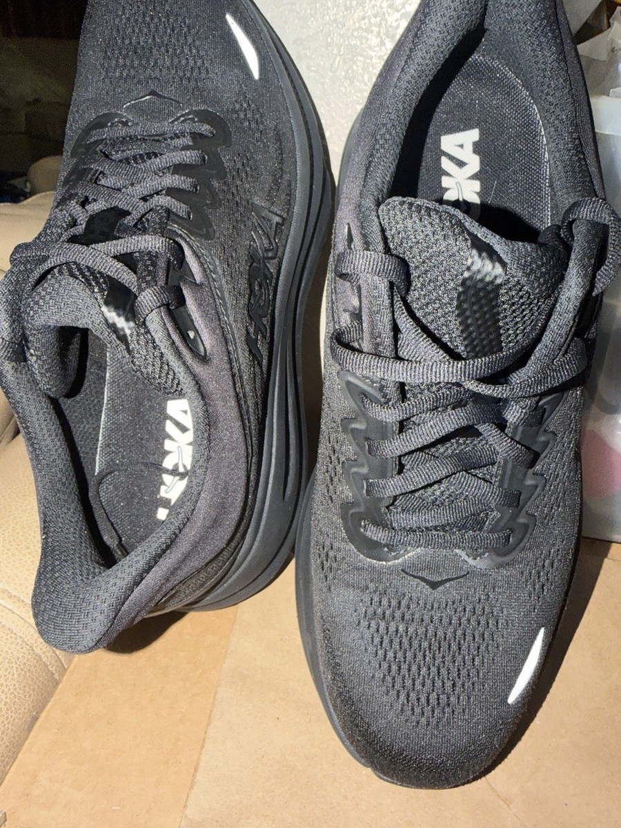 Hoka One One Bondi 7 Black Running Shoes Sizes 8-12 Both Men  display picture 1