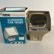Vintage Focal Panarama Illuminated Slide Viewer 2x2" Slides 2x Magnification Box