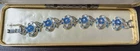 Vintage Costume Jewelry Bracelet Blue Stones With Case