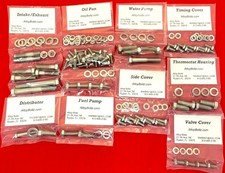 CHEVY ENGINE STAINLESS STEEL HEX BOLTS KIT STRAIGHT 6 CYLINDER 235 261 SET