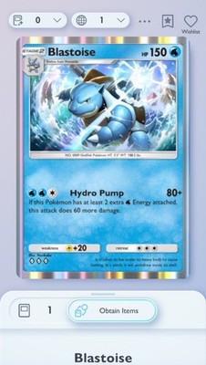 Pokemon Pocket TCG | Genetic Apex | Blastoise | 3 Diamond | DIGITAL CARD