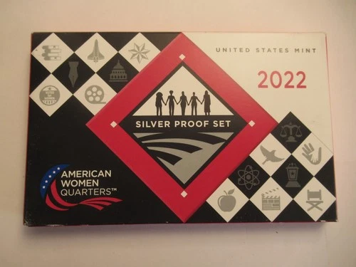 2022 US Mint Silver Quarter Proof Set, 5 coins (.999 fine) American Women Series