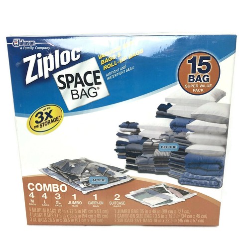 Ziploc Space Bag 15 Count Vaccuum Roll 