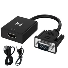 VGA Male to HDMI Female 1080P Output HDTV Audio Video Cable Converter Adapter