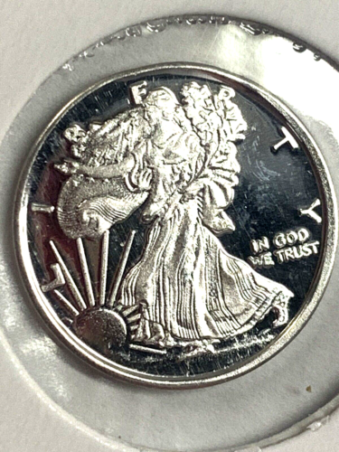 Walking Liberty Half, Trade Dollar, Morgan Dollar 3 pack of 1 gram silver rounds - Picture 1 of 12