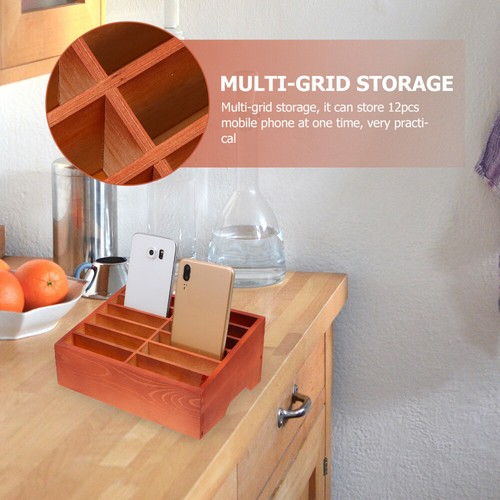 4 Pieces Aufbewahrungsbox Für Mobiltelefone Aus Holz Büro Handyhalter - 第 12/12 張圖片
