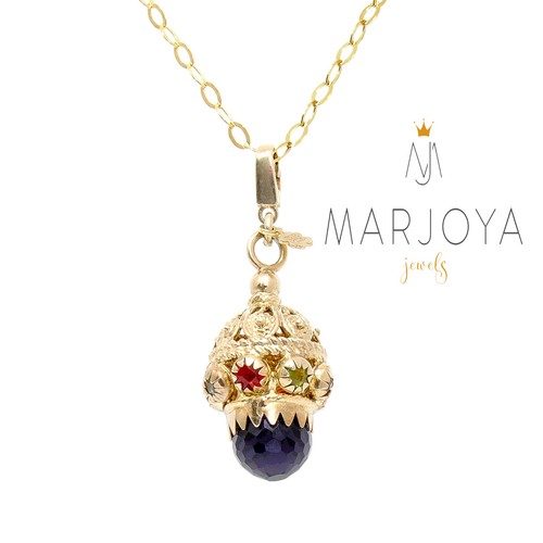 Collana lunga con charms,quarzi multicolor in argento 925,dorato,70-80-90-100cm - Foto 81 di 114