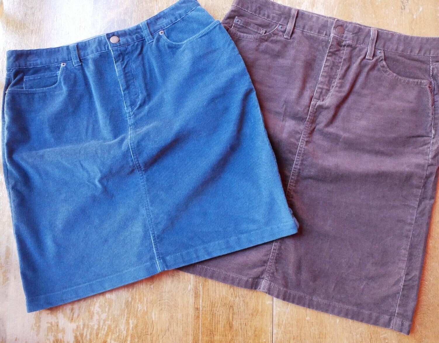 2 L.L. Bean Womens Corduroy Skirts Size 10 knee length skirt eBay