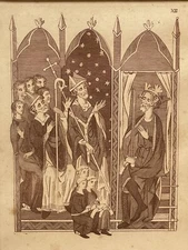 Antique 1793 Etching Copper Print, Joseph Strutt Engraving, Framed King Edward 