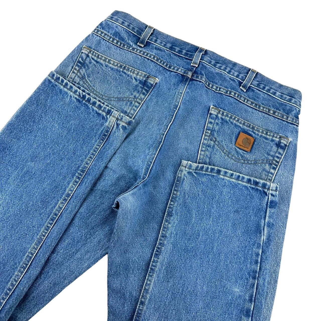 Vintage Carhartt B18 DST Jeans W36 L32, Traditional Fit, Mid Wash Blue (R+TJ636) thumbnail 3