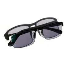Men Transition Photochromic Reading Glasses Half Rimless Sunglasses +1.0~+4.0