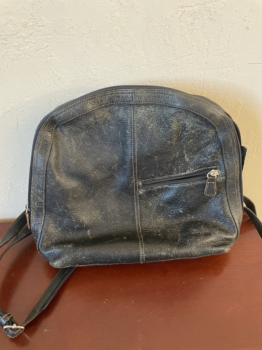 Vintage Picard Germany Black Leather Backpack | eBay display picture 1