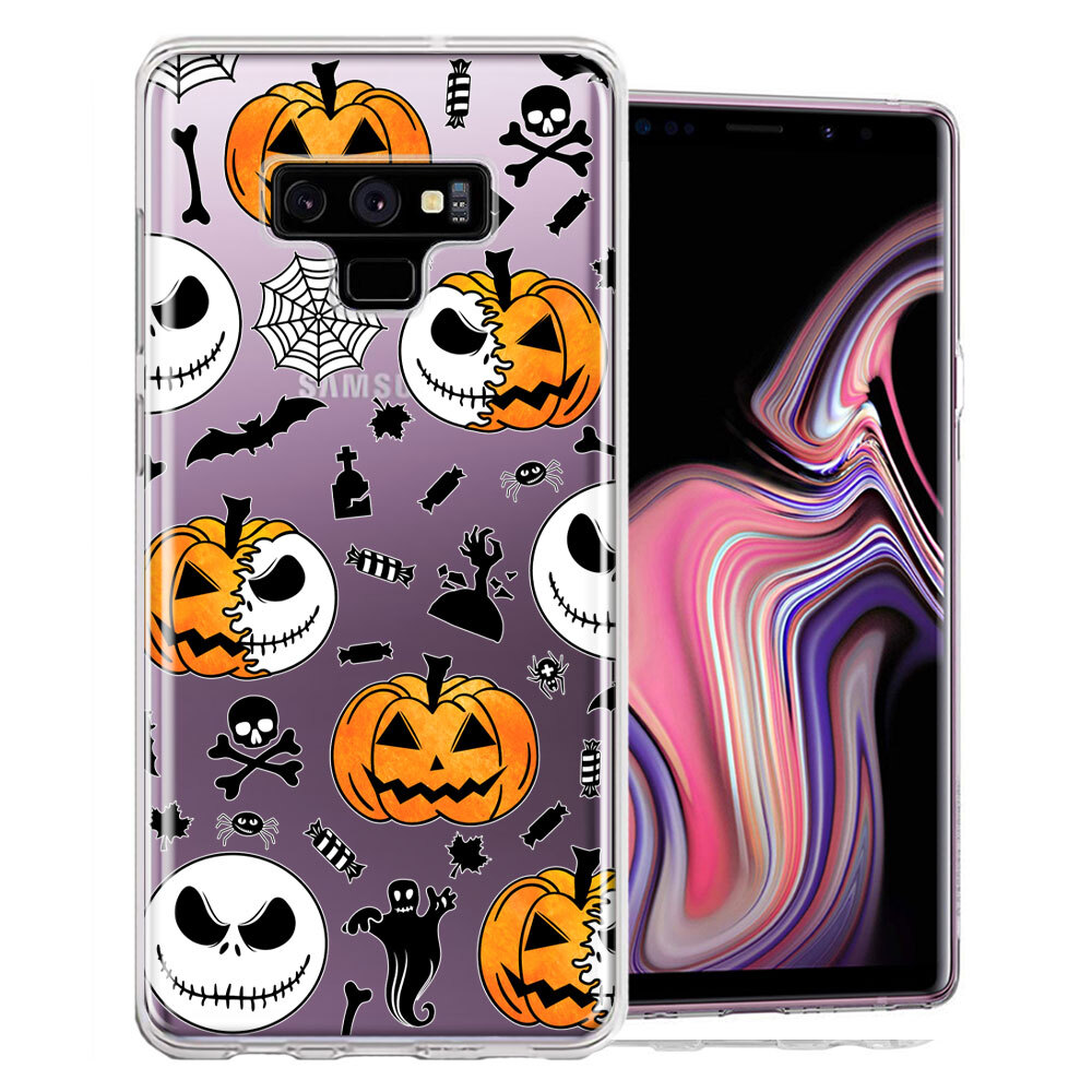 For Samsung Galaxy Note 9 Halloween Jack-O-Lantern Pumpkin Skulls