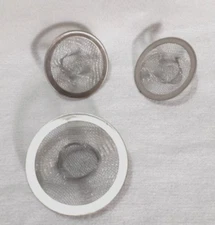 3 Pack Metal Mesh Sink Strainer Drain Stopper Garbage Trap Kitchen Bathroom Tool