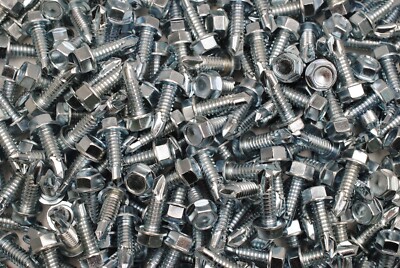 (100) Hex Washer Head 3/8 x 1-1/4 Self-Drilling Tek Screw IHW 9/16 Drive