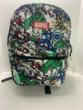 NEW Bioworld Marvel Comics Avengers Comic Print 16" Backpack: Spiderman, Hulk 