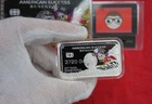 Scrooge McDuck Burton Snowboard 1 oz .999 Fine SILVER CoLoR Enameled Art Bar