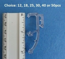 1 Inch Mini Blinds Double Slat Clear Vinyl Valance Retainer Clips 12 - 50 Pieces