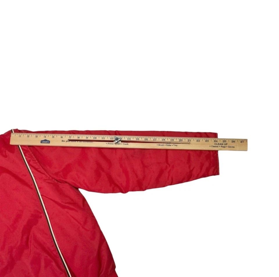 Vintage Polaris Jacket Snowmobile Coat USA Made Women's Size Medium Red Full Zip - Image 4 of 4