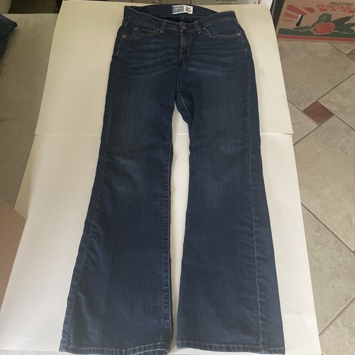 Dark Blue Curvy Bootcut Denim Jeans 