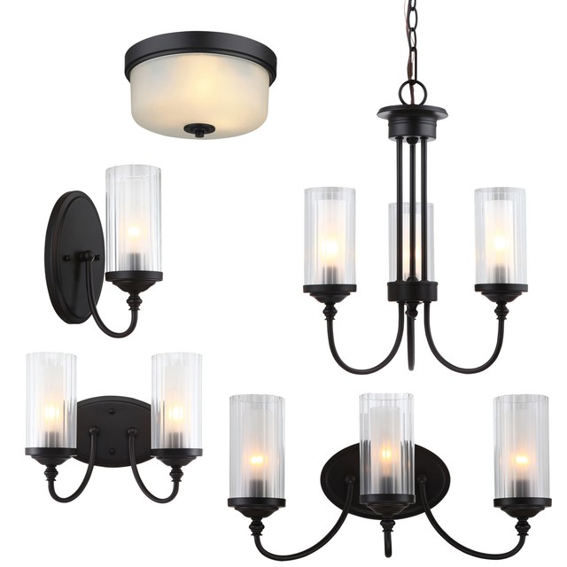 Lexington Oil Rubbed Bronze Bath Vanity, Ceiling Lights & Chandelier