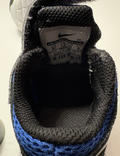 Nike Black Blue Shoes Sneakers Baby Infant Size 2C - Picture 7 of 9