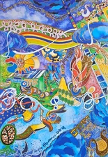 Rafael Abecassis Exodus I Hand Signed Limited Edition #'d GOIL FOIL Judaica Art