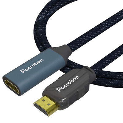 Pacorban Extension Cable (6ft 10pack) 8K HDMI 2.1 Male to Female HDMI Cable