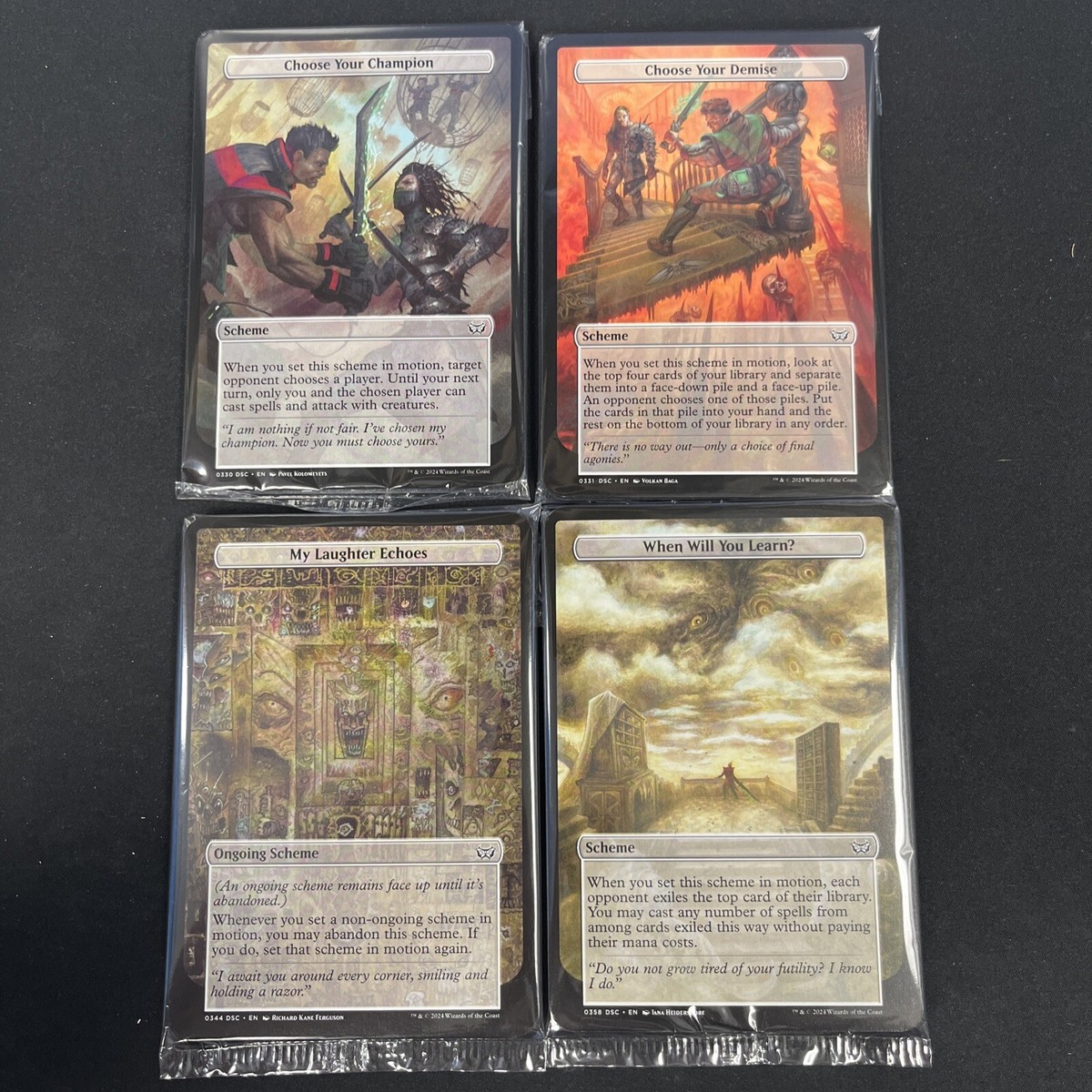 MTG Archenemy Scheme Cards Duskmourn Oversized Choose your chamption sealed