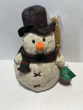 Russ Topper the Snowman Plush Stuffed Christmas Sampler 7  w/Tags