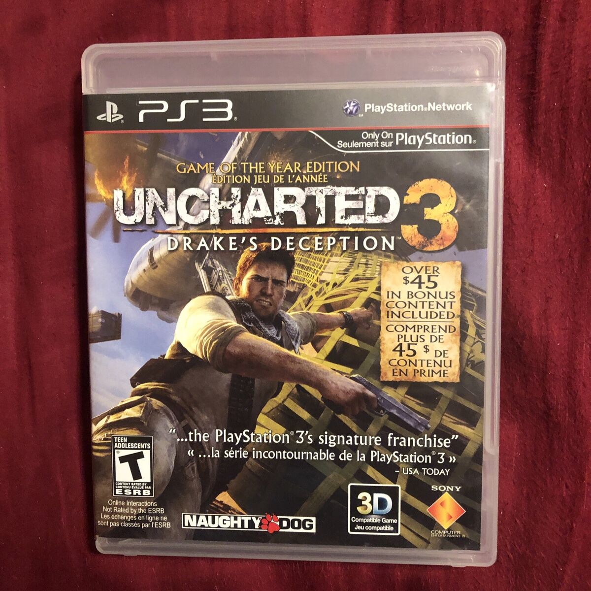 Playstation 3 PS3 Uncharted 3 Game of the Year COMPLETE CIB TESTED  RESURFACED